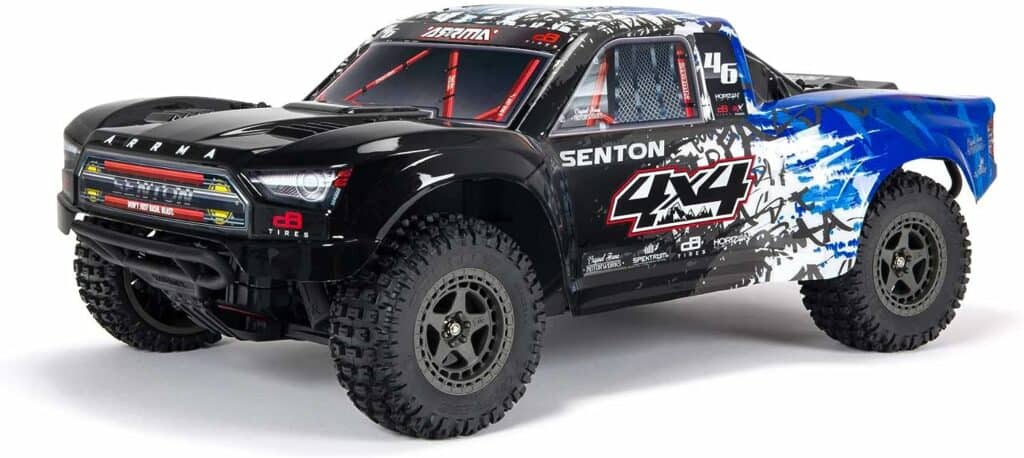 ARRMA 1/10 SENTON 4X4 V3 3S BLX Brushless Short Course Truck RTR (Transmitter and Receiver Included, Batteries and Charger Required), Blue, ARA4303V3T1