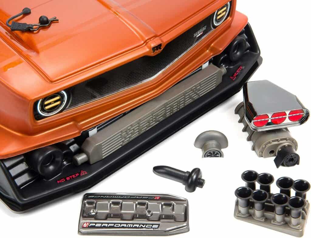 ARRMA 1/7 Felony 6S BLX Street Bash All-Road Muscle Car RTR (Ready-to-Run Transmitter and Receiver Included, Batteries and Charger Required), Orange, ARA7617V2T2