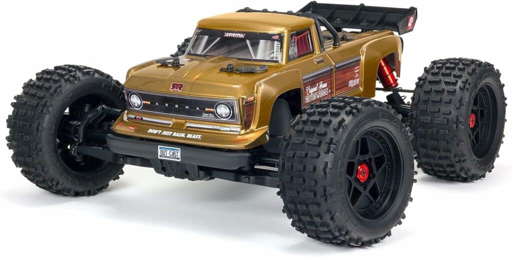 ARRMA RC Truck 1/10 Outcast 4X4 4S V2 BLX Stunt Truck RTR (Battery and Charger Not Included), Bronze, ARA4410V2T1