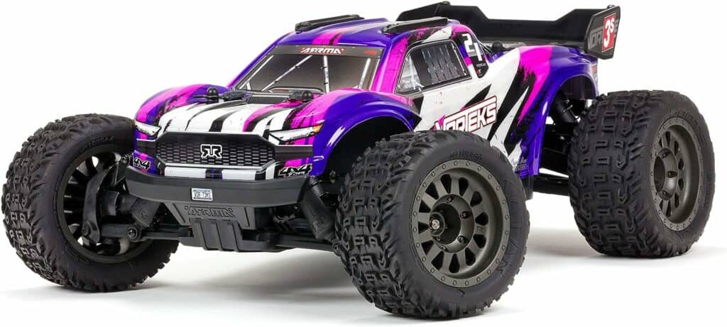 ARRMA RC Truck 1/10 VORTEKS 4X4 3S BLX Stadium Truck RTR (Batteries and Charger Not Included), Purple, ARA4305V3T2, Men