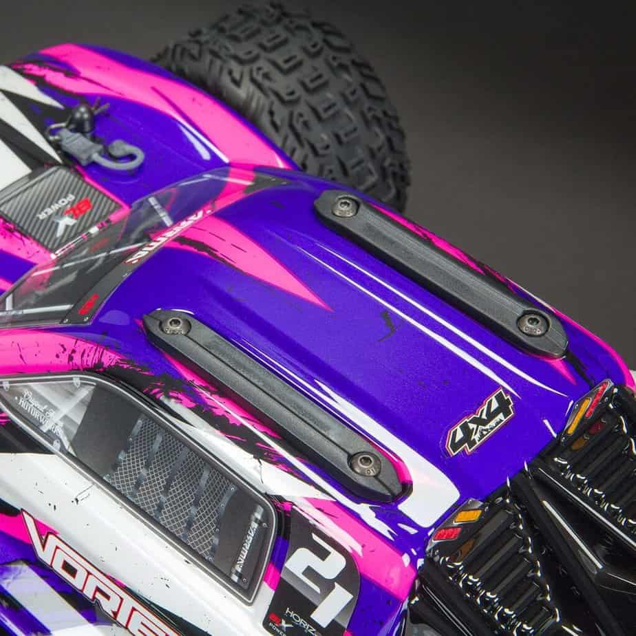 ARRMA RC Truck 1/10 VORTEKS 4X4 3S BLX Stadium Truck RTR (Batteries and Charger Not Included), Purple, ARA4305V3T2, Men